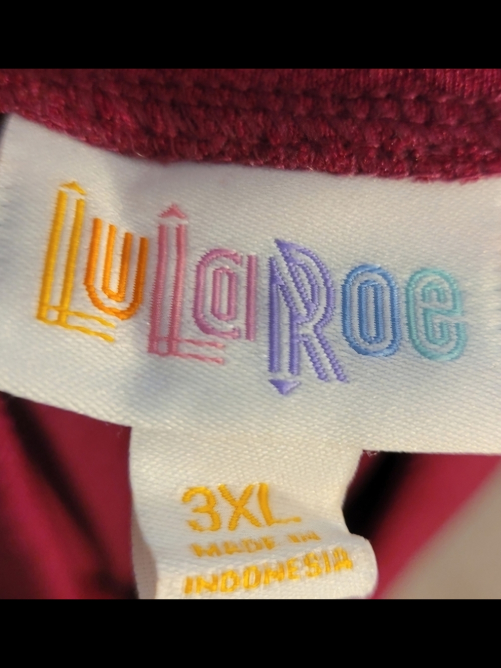 LuLaRoe Deep Red Cassie Pencil Skirt